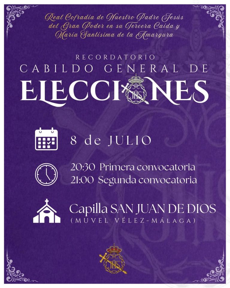 Recordatorio Oficial: Convocatoria del Cabildo General de Elecciones de la Cofradía