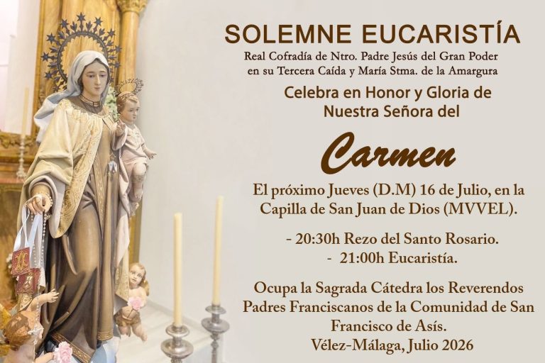 Solemne Eucaristía en Honor y Gloria de Nuestra Señora del Carmen
