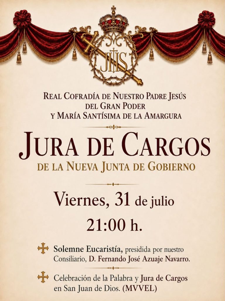 Convocatoria del Solemne Acto de Jura de Cargos de la Nueva Junta de Gobierno